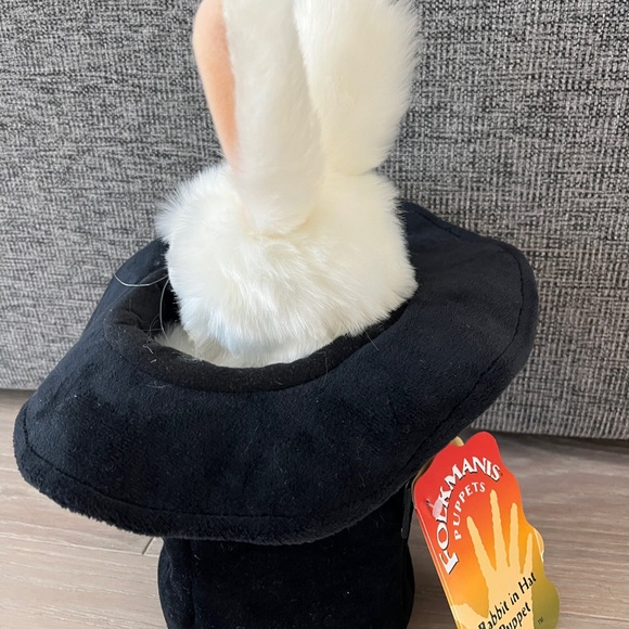 Folkmanis Rabbit in Hat Hand Puppet - Picture 3 of 5